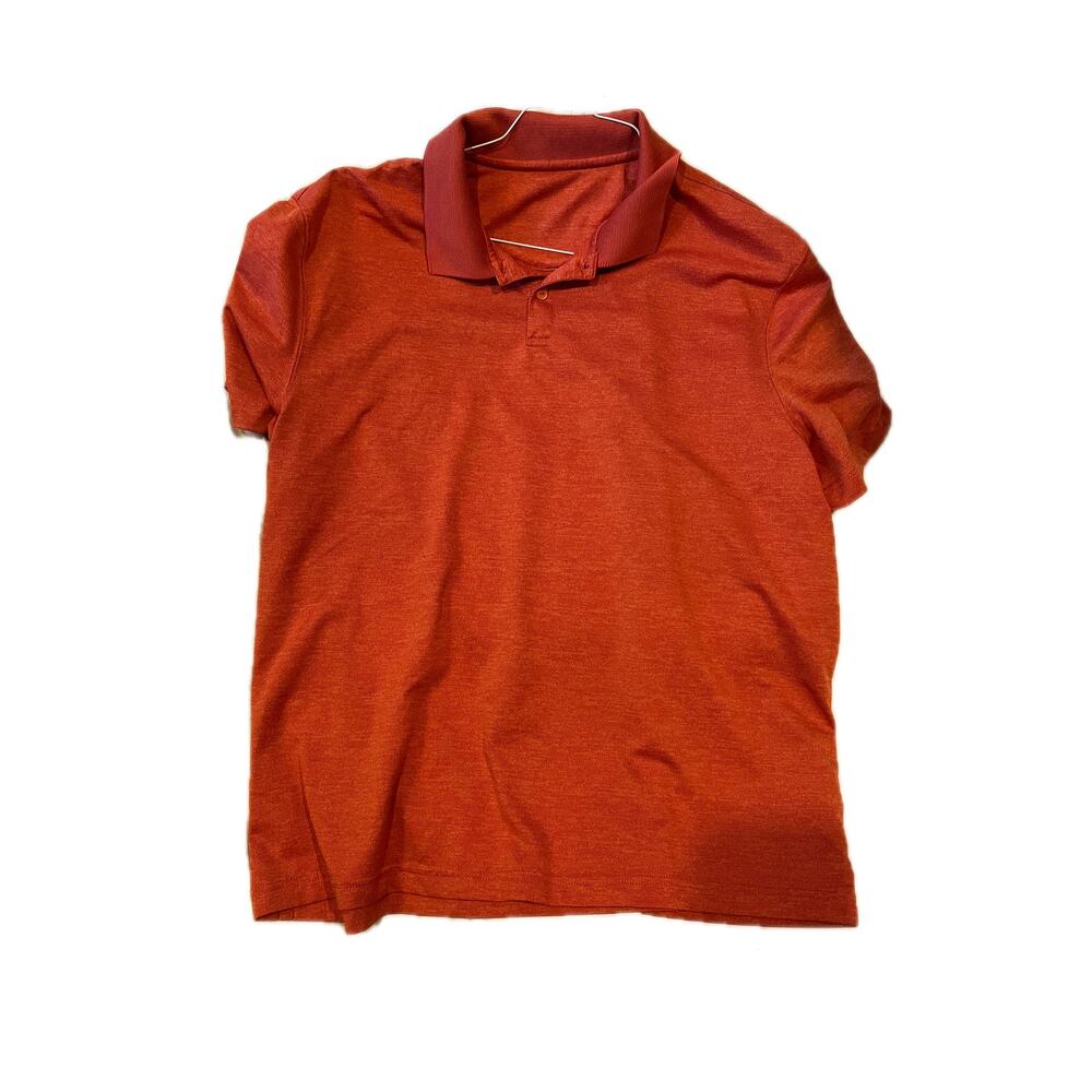 Orange Polo Golf Shirt Black Mens XL